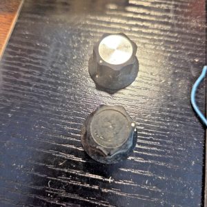 Vintage Kris Inc. 8 Channel Scanner set of knobs (w/ setscrews) Nice shap 1970's