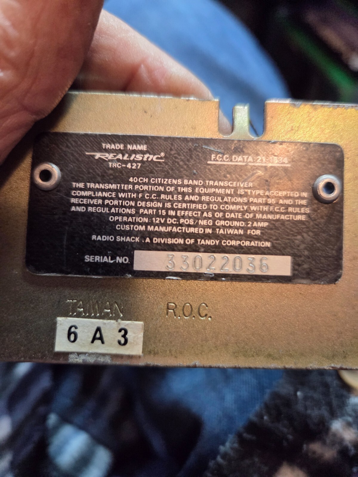 Realistic TRC-427 Main Circuit Board PC-392AD Assembly Tested Working - Image 3