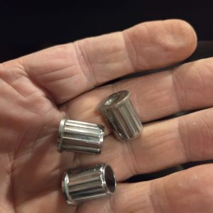 Midland 77-101B 3 Chrome Control Knob Set CB Radio Parts