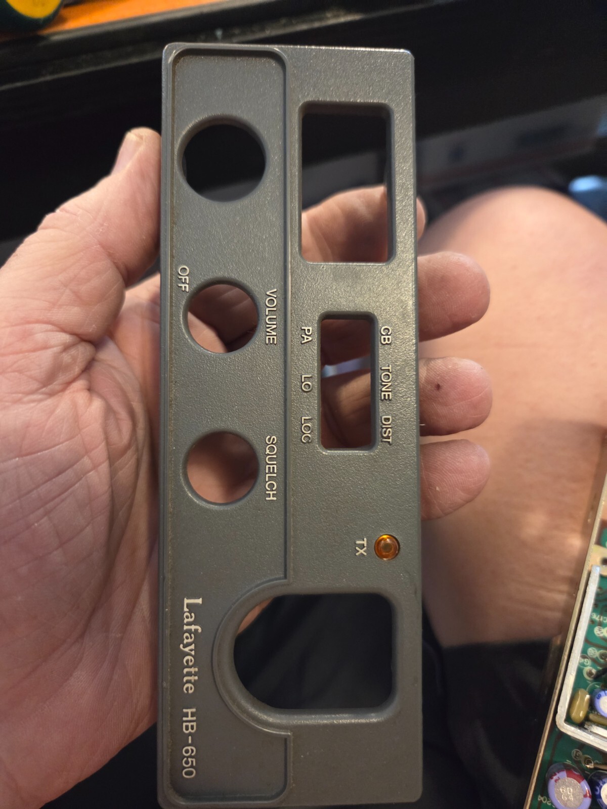 Lafayette HB-650 Front Bezel Faceplate Panel CB Radio Parts