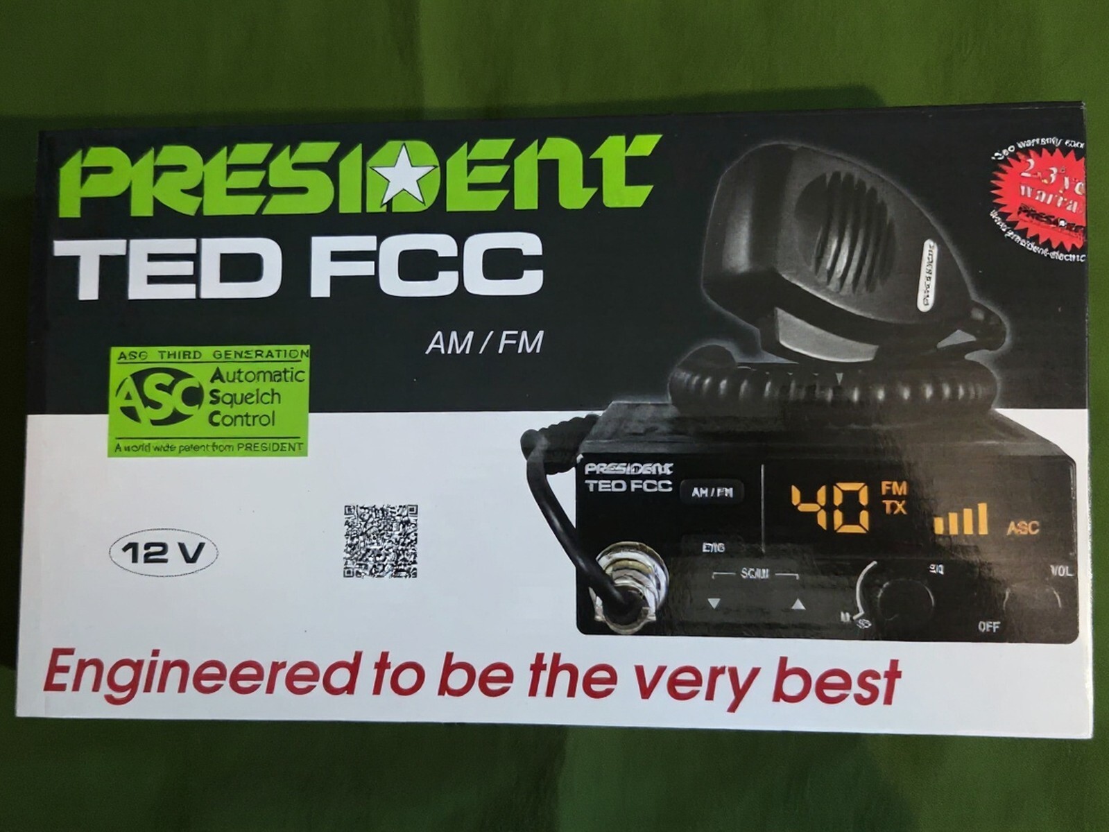 President TED FCC AM/FM Radio in unopened box still in shrinkwrap, ready to ship - Image 3