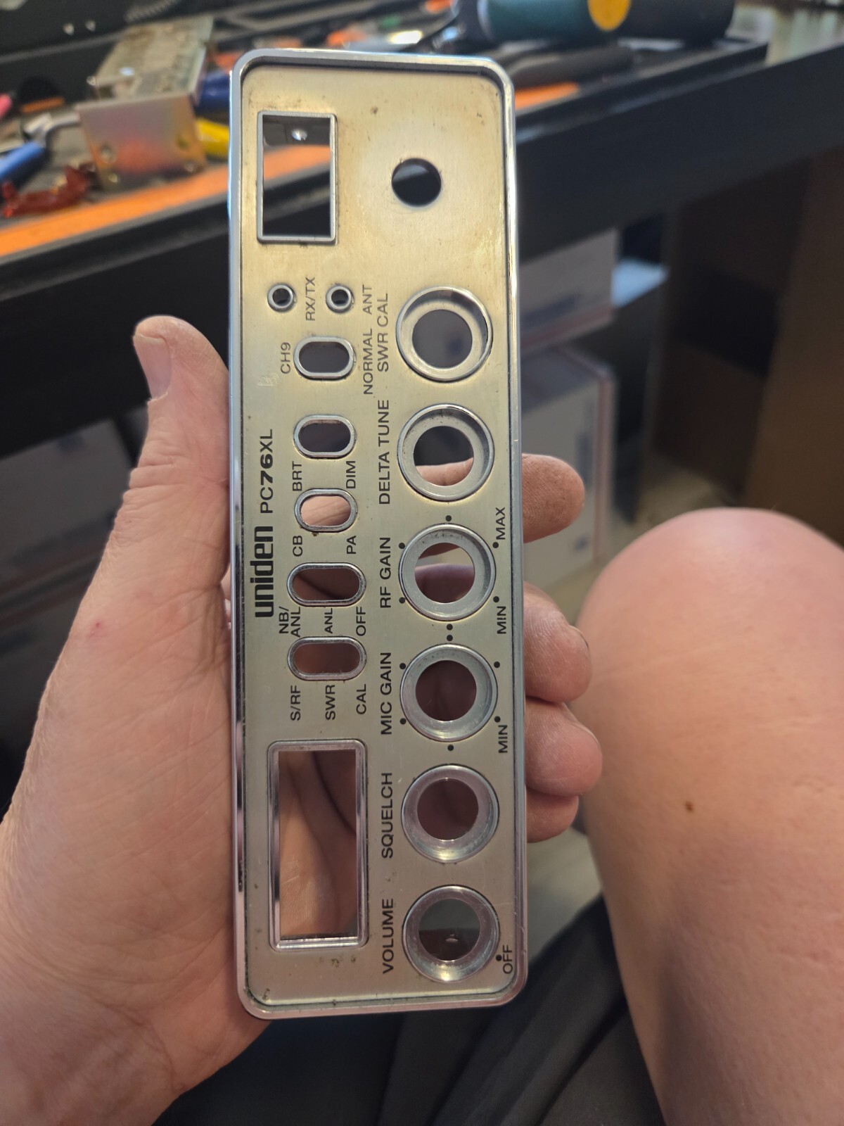 Uniden PC 76XL Front Bezel Faceplate Panel