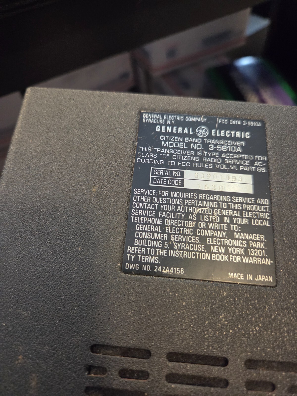 General Electric GE 3-5810A Main Circuit Board Chassis and Channel Selector - Image 6