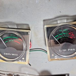 PAIR OF WORKING ROUND METERS FOR PRESIDENT DWIGHT D CB RADIO