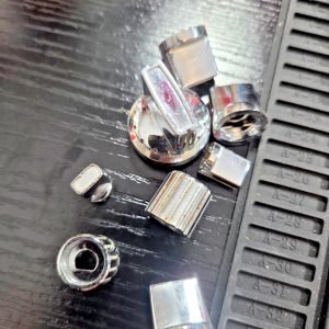 Galaxy DX 29HP COMPLETE SET OF SILVER KNOBS (INC NESTED) FOR THE MOBILE CB RADIO