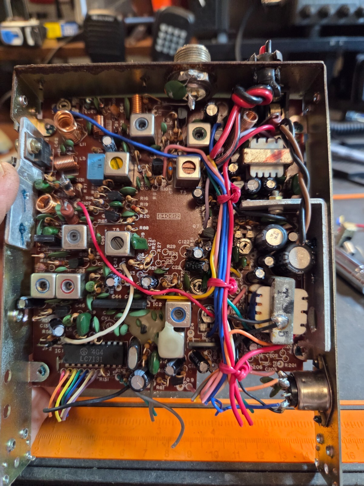 Pyramid 1300 Main Circuit Board with Chassis Tested CB Radio Parts