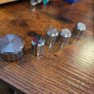 Uniden PC66XL Chrome Control Knob Set 5 Knobs