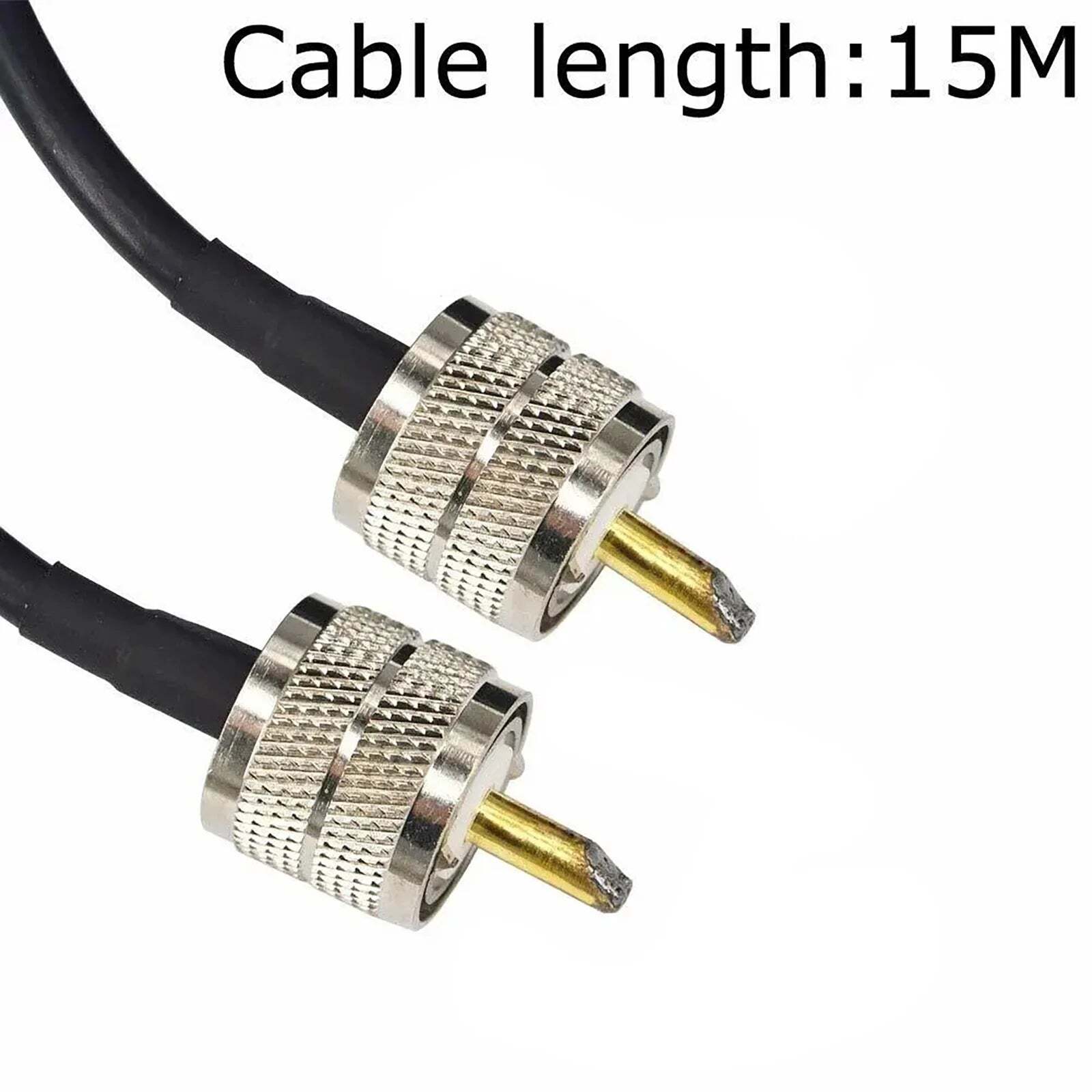 15M 50ft PL-259 RG58 UHF Male to Male Coaxial Coax Cable 50Ohm CB Radio Antenna Cable Low Loss Coax Cable - Image 3