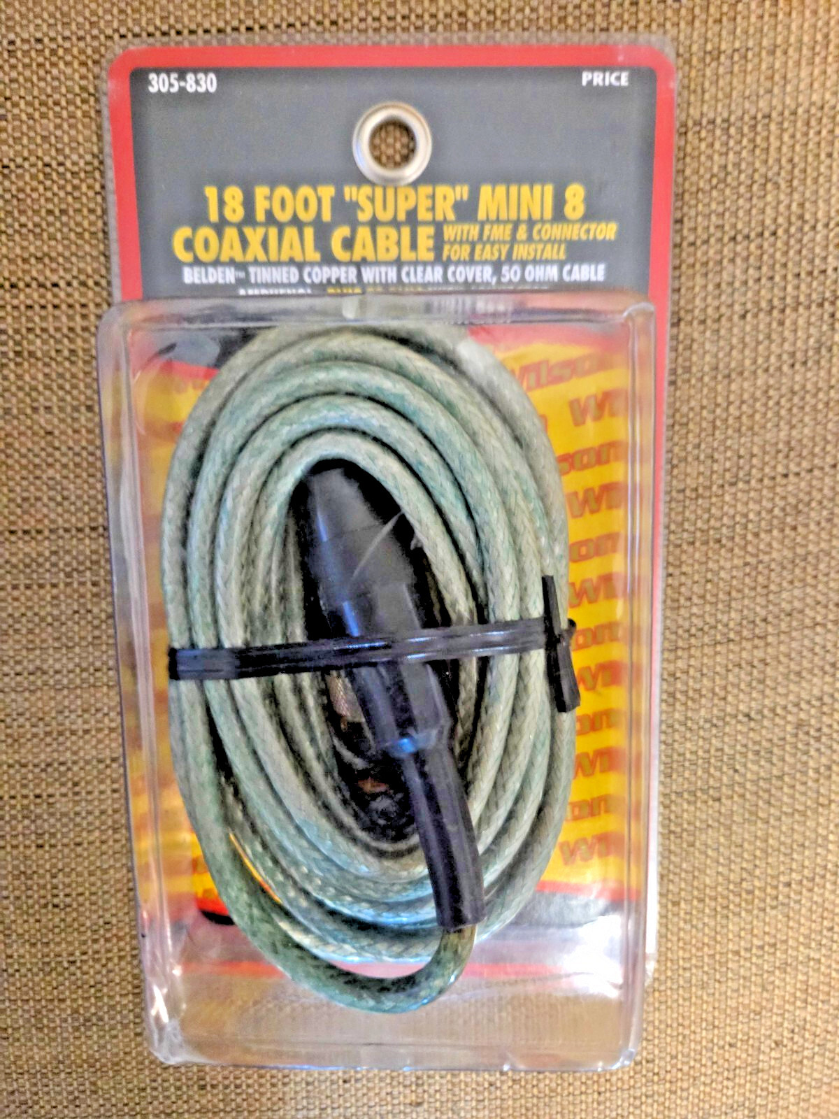 18 FEET OF SUPER-MINI 8 COAXIAL CABLE