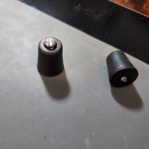 TWO GOOD RUBBER FEET W/ SCREWS FOR BROWNING S-23 BASE STATION CB RADIO
