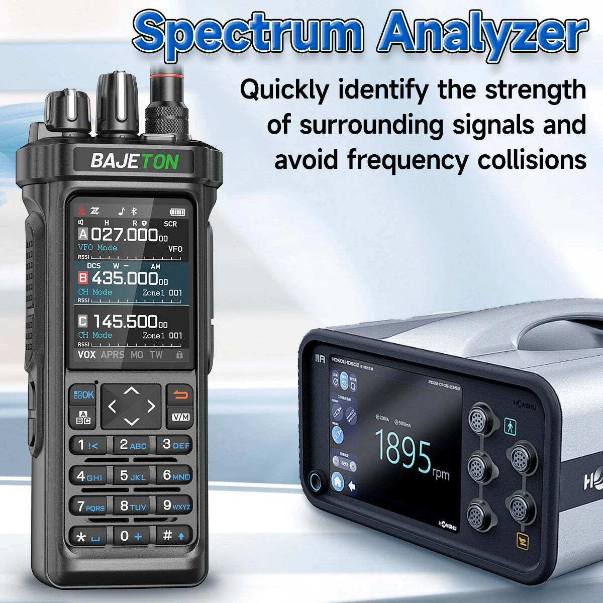 BAJETON BJ-9000 GPS APRS Walkie Talkies 10W CB 27Mhz Receive Bluetooth Programming Long Rang NOAA VOX RT-950 RT-950PRO Ham Radio - Image 5