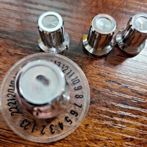 COMPLETE SET OF SILVER KNOBS FOR COBRA 29 LTD CLASSIC CB RADIO