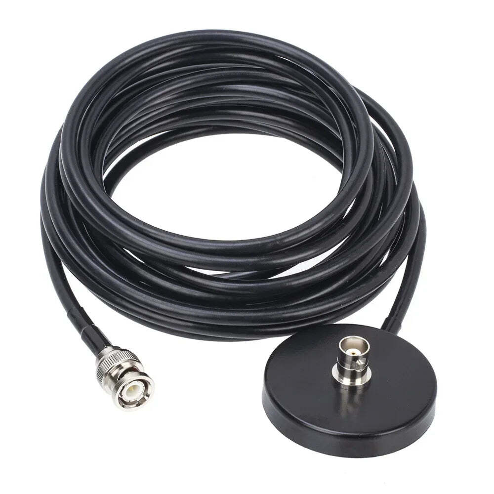 CB Radio BNC Male Antenna Magnetic Base with 5 Meters RG58 Coaxial Extension Cable - Image 2
