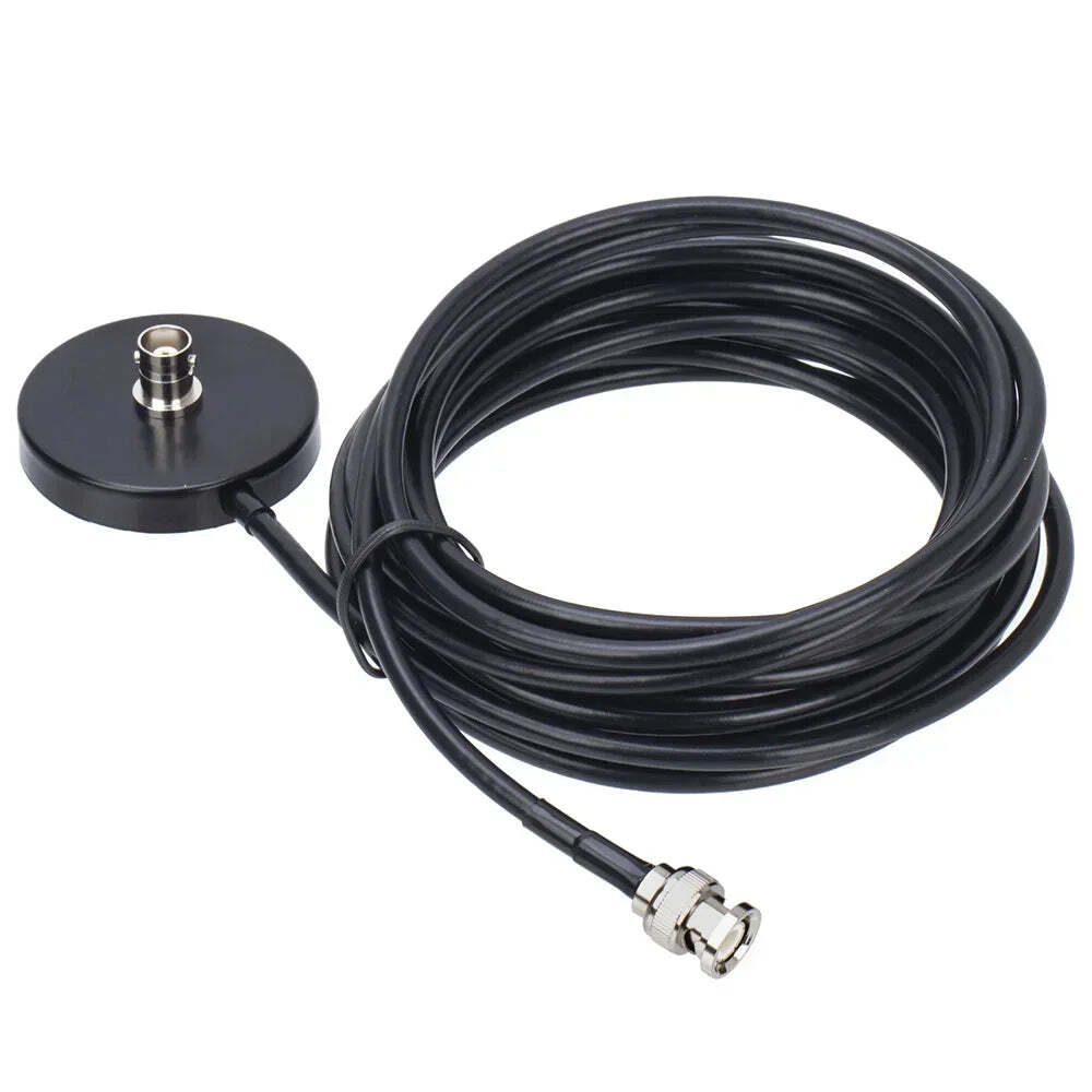 CB Radio BNC Male Antenna Magnetic Base with 5 Meters RG58 Coaxial Extension Cable - Image 6