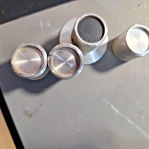 NICE SET OF METAL KNOBS FOR THE KRIS 23 BASE STATION CB RADIO