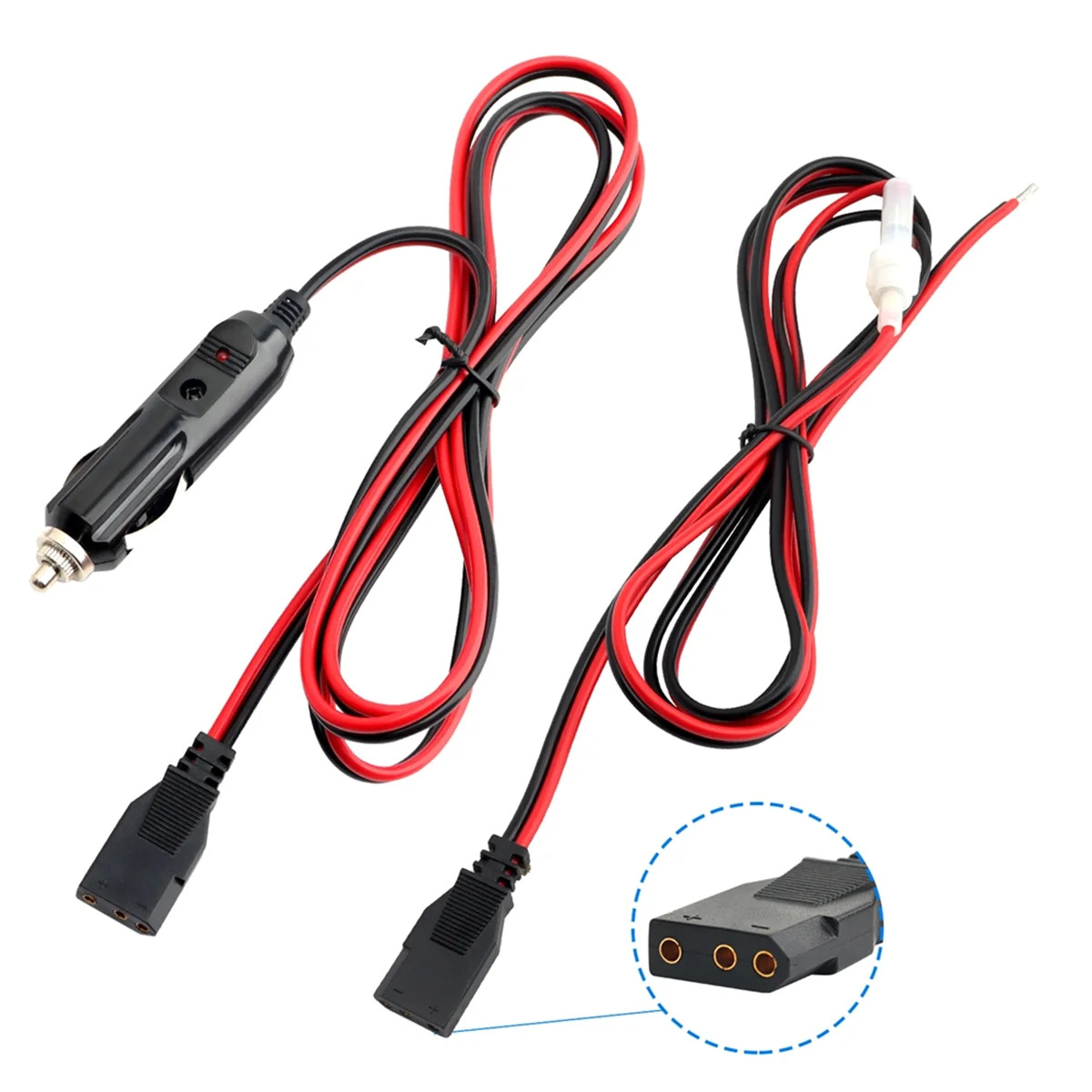 New CB Radio Power Cord 3Pin Plug Cable 2-Wire with 12V 15A Radio Accessories Lighter for 880FM/PC78LTX GMRS Mobile Radio - Image 3
