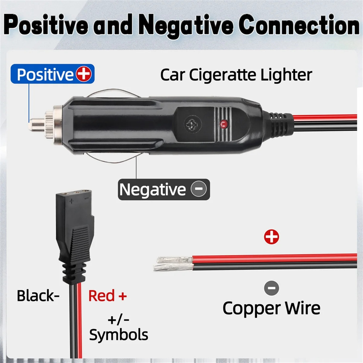 New CB Radio Power Cord 3Pin Plug Cable 2-Wire with 12V 15A Radio Accessories Lighter for 880FM/PC78LTX GMRS Mobile Radio - Image 6