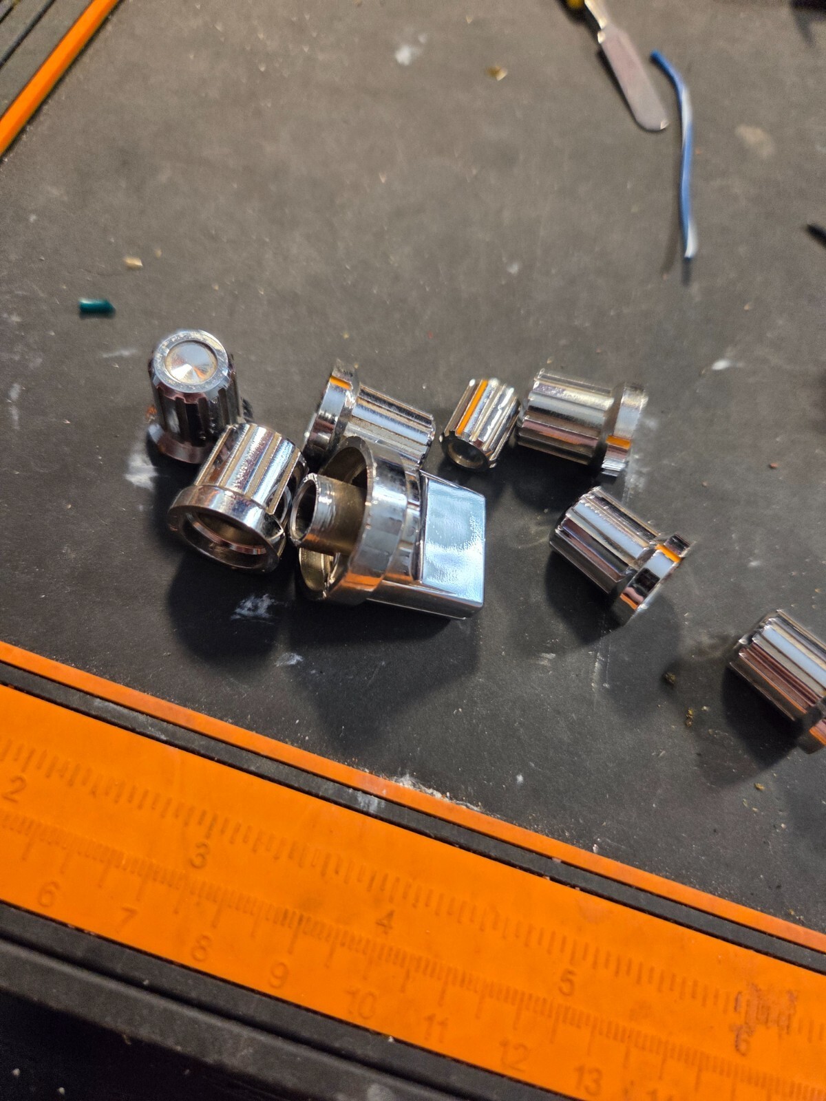 Cobra 139XLR Chrome Control Knobs & Channel Knob Lot