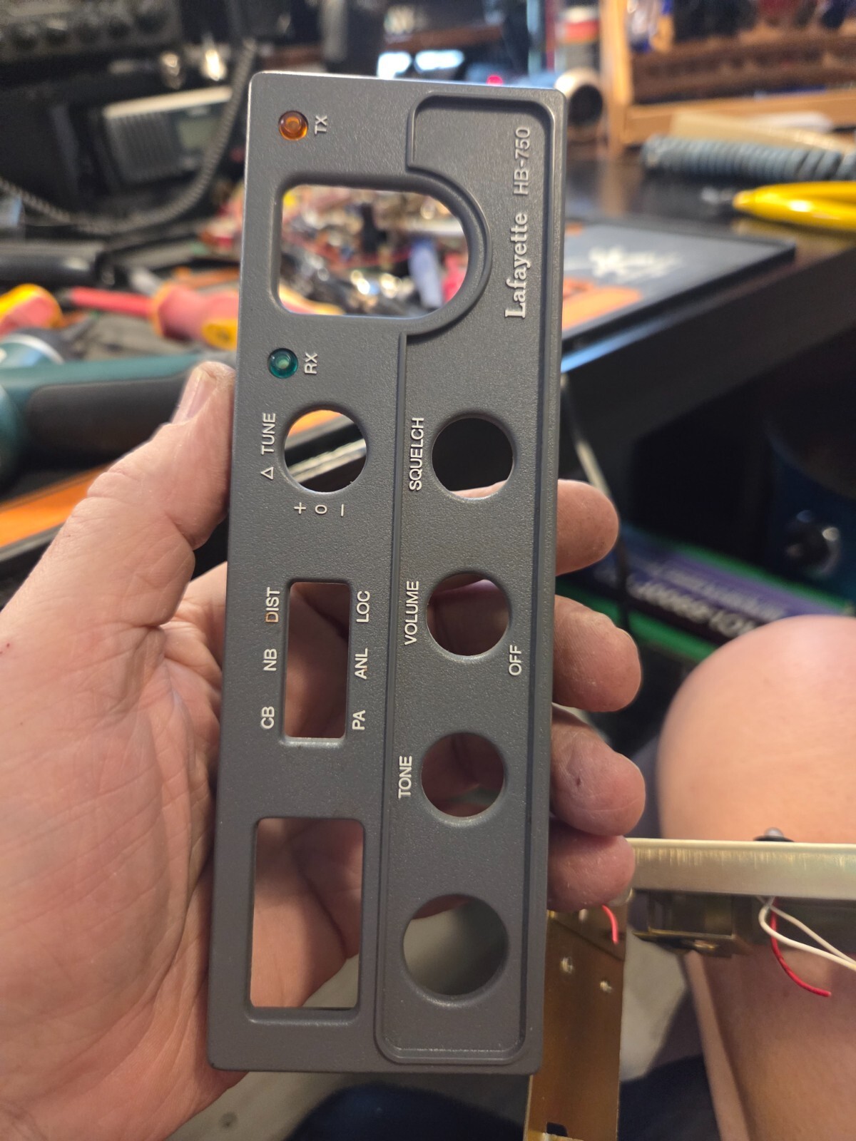 Lafayette HB-750 Front Bezel Faceplate Panel CB Radio Parts