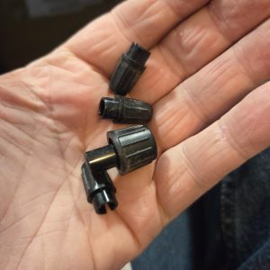 Realistic (Radio Shack) TRC-484 set of black plastic knobs