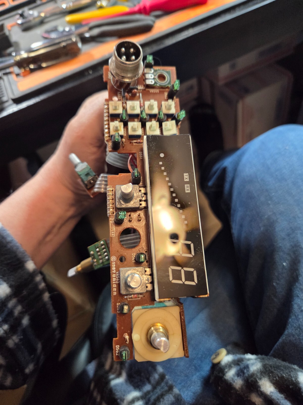 Uniden PRO 640e Main Circuit Board & Front Control Display Assembly - Image 2