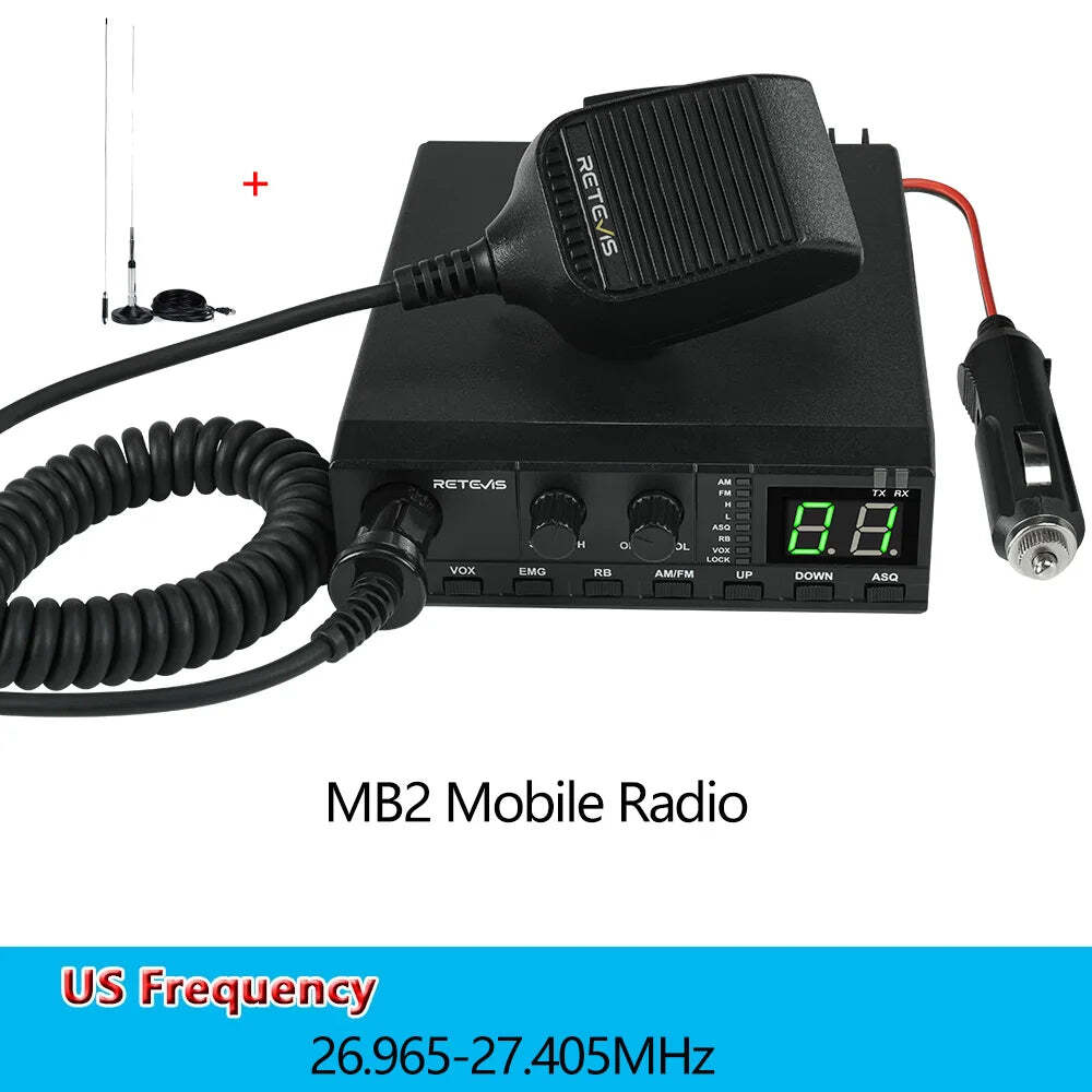 Retevis MB62 CB Radio 27Mhz AM/FM Mobile Car Handheld Communicator Long Range Radios Instant Channel 9/19 for Truckers - Image 7