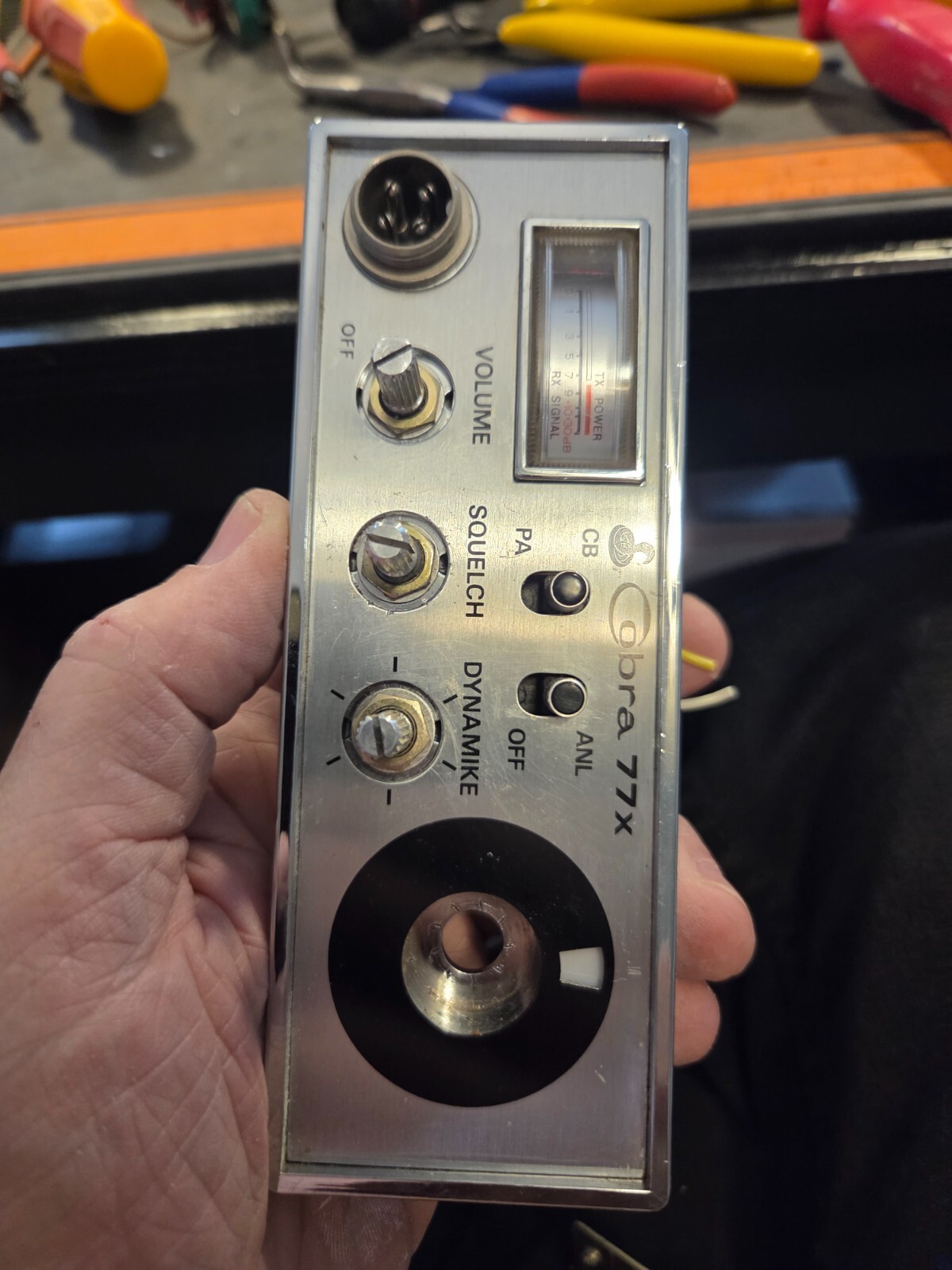 Cobra 77X Front Faceplate Meter Controls and Microphone Socket Assembly