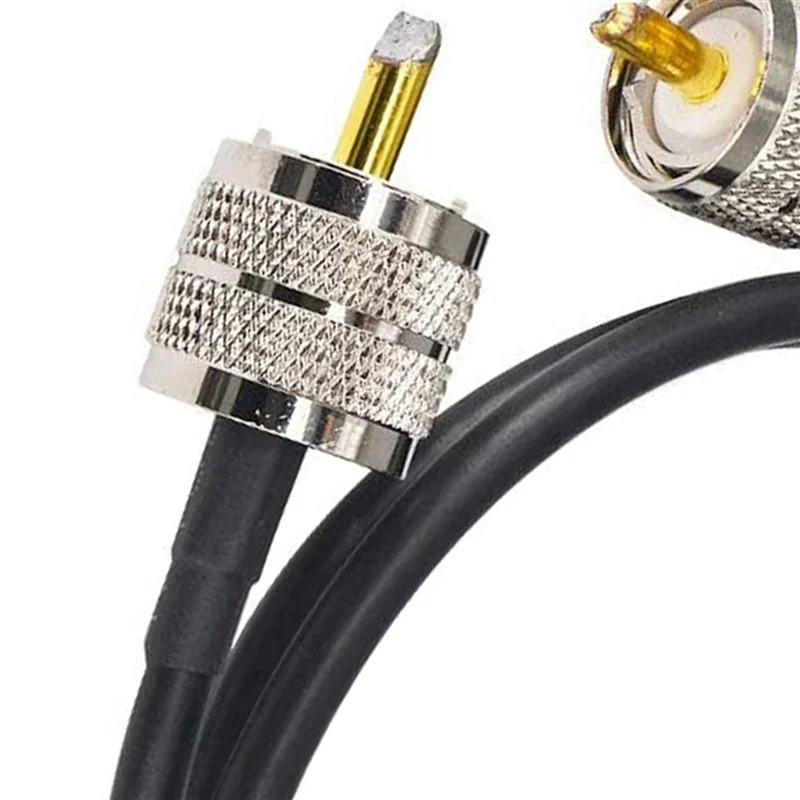 B50B-Pack Of 4 CB Radio Antenna Cable 50Cm PL259 UHF Male To Male RG58 Coaxial Patch Lead For Amateur Ham Radio CB Marine
