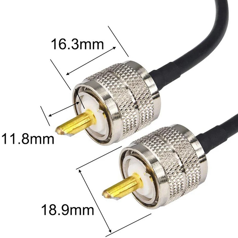 B50B-Pack Of 4 CB Radio Antenna Cable 50Cm PL259 UHF Male To Male RG58 Coaxial Patch Lead For Amateur Ham Radio CB Marine - Image 6
