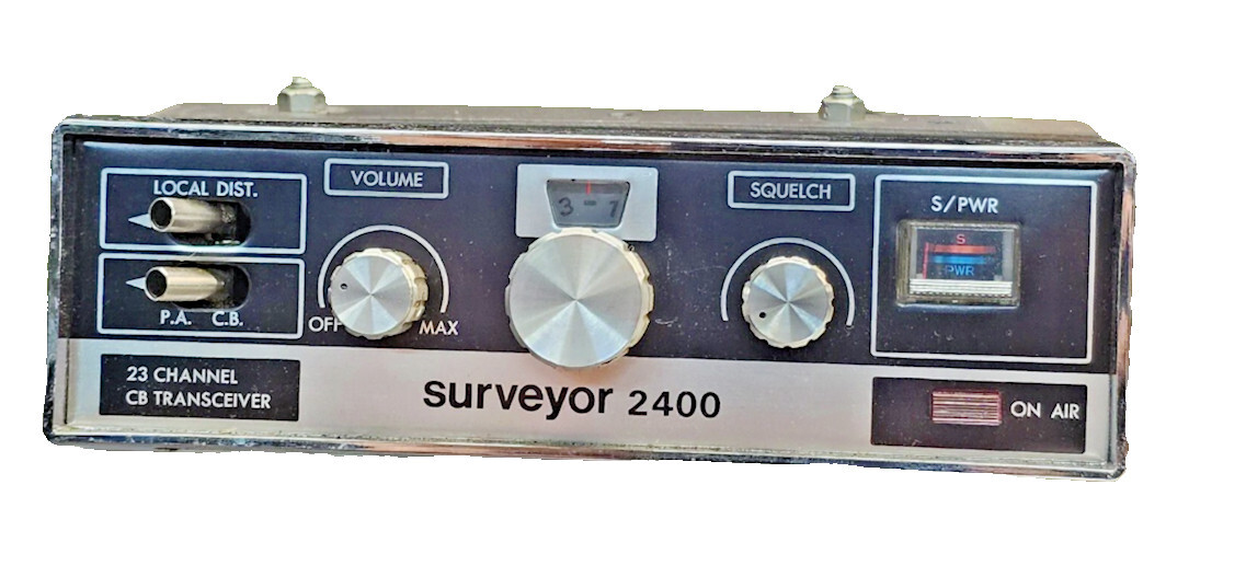 HARD TO FIND SURVEYOR 2400 FRONT FACEPLATE, DECENT SHAPE FOR IT'S AGE MOBILE CB - Image 2