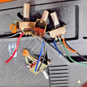 front panel throw switches from a midland 863b base station radio