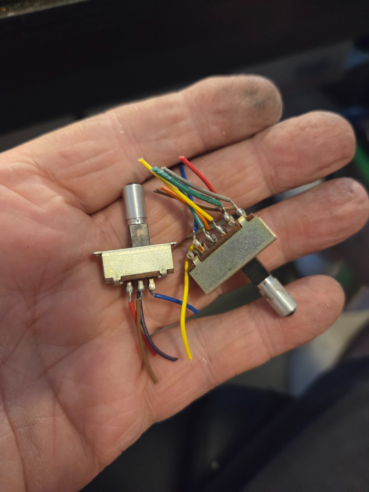 PACE CB-145 Push Switch Pair CB Radio Parts Tested