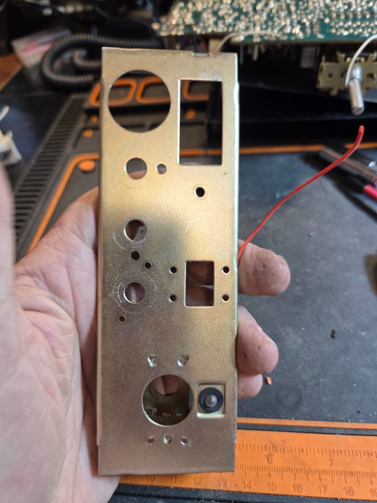 Midland 13-857 Front Control Mounting Panel with Lamp CB Radio Parts