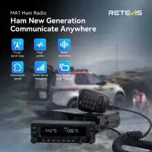 Retevis MA1 Car Radio with Screen 50W VHF UHF Dual Band Ham Radio AM FM Mobile Radio Station Transceiver Multi-band Reception - Image 5