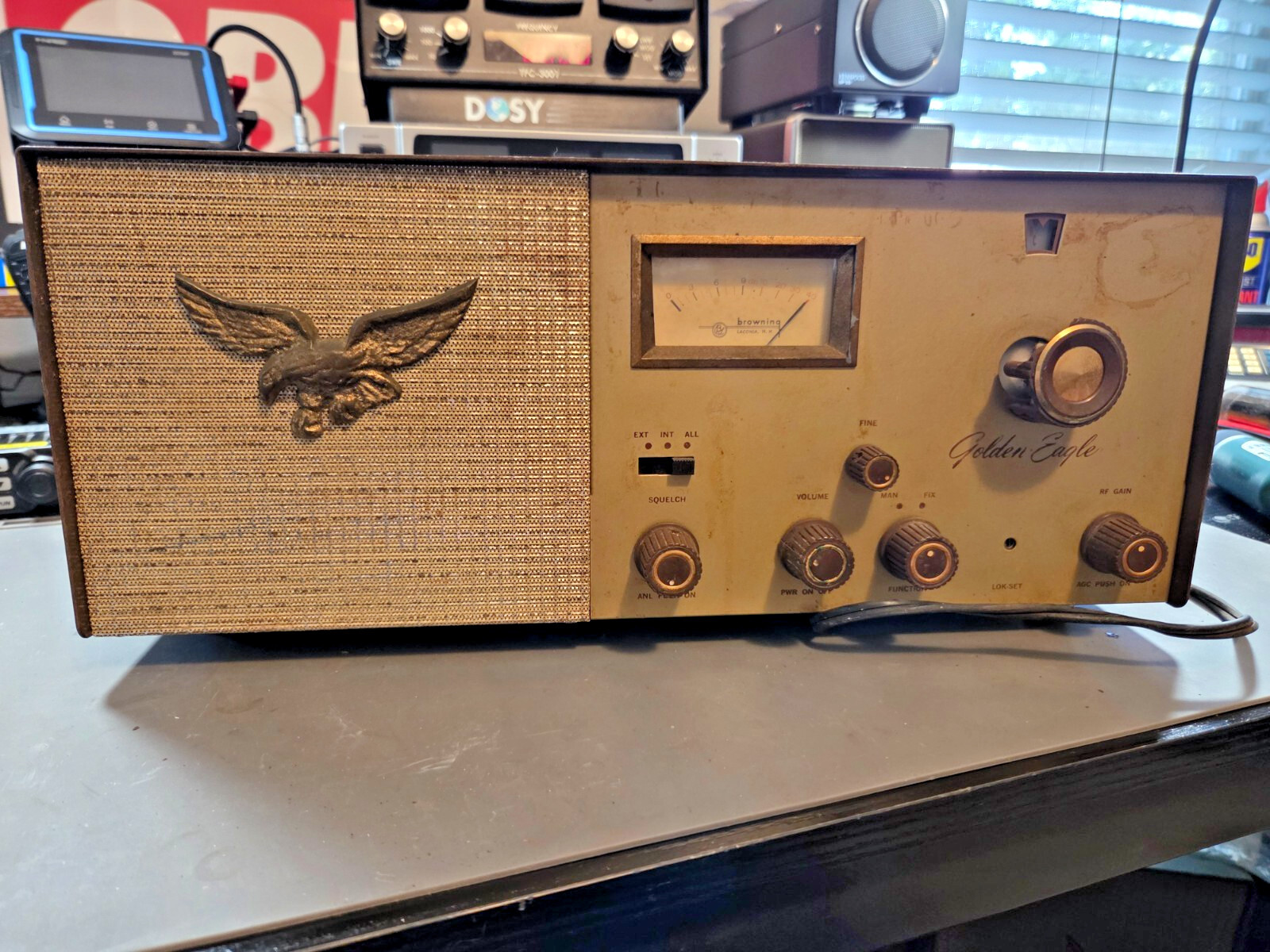 FRONT PANEL W/ EAGLE FOR BROWNING GOLDEN EAGLE RECEIVER CB RADIO