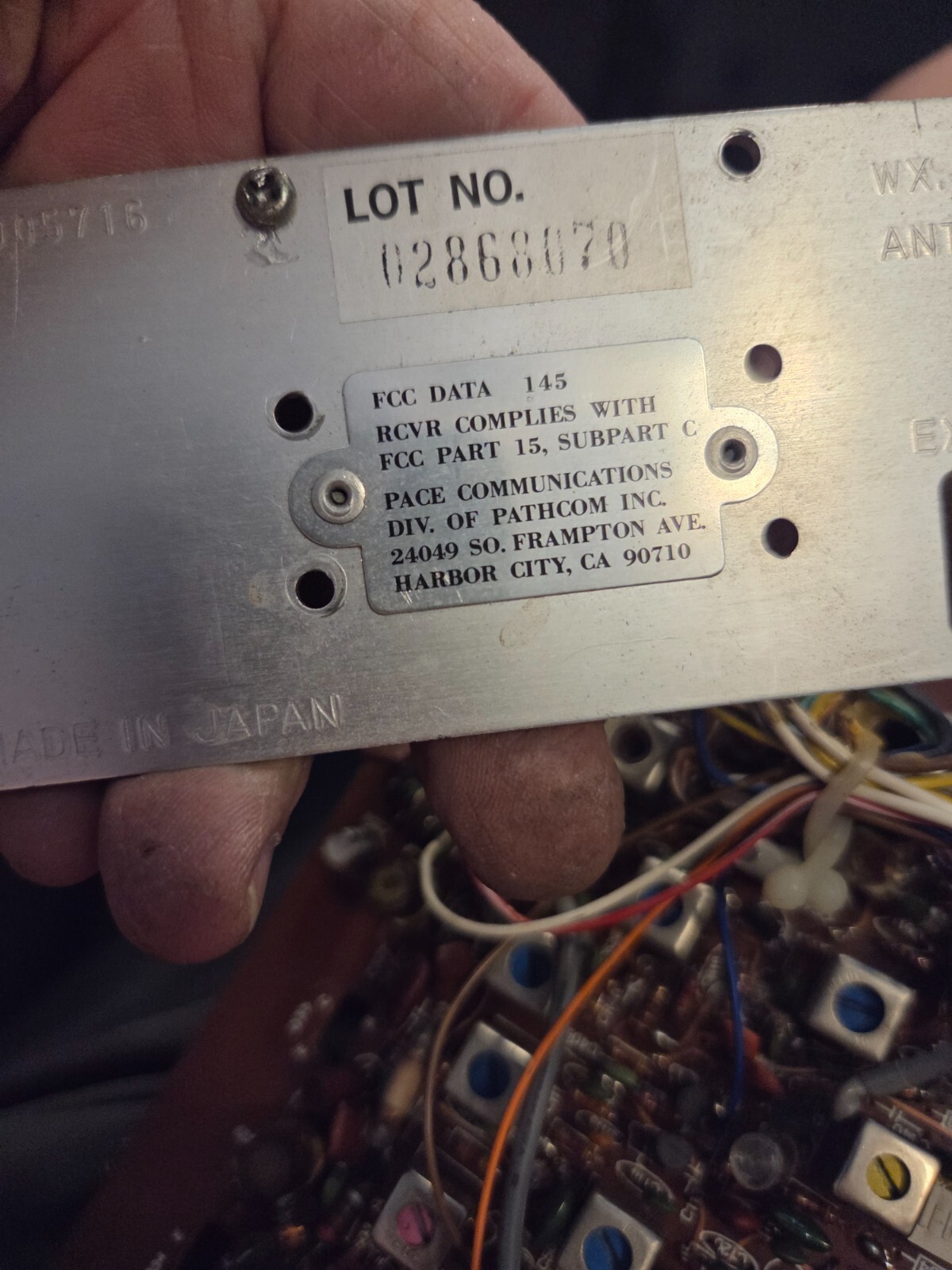 PACE CB-145 Main Circuit Board Assembly CB Radio Parts Tested - Image 3