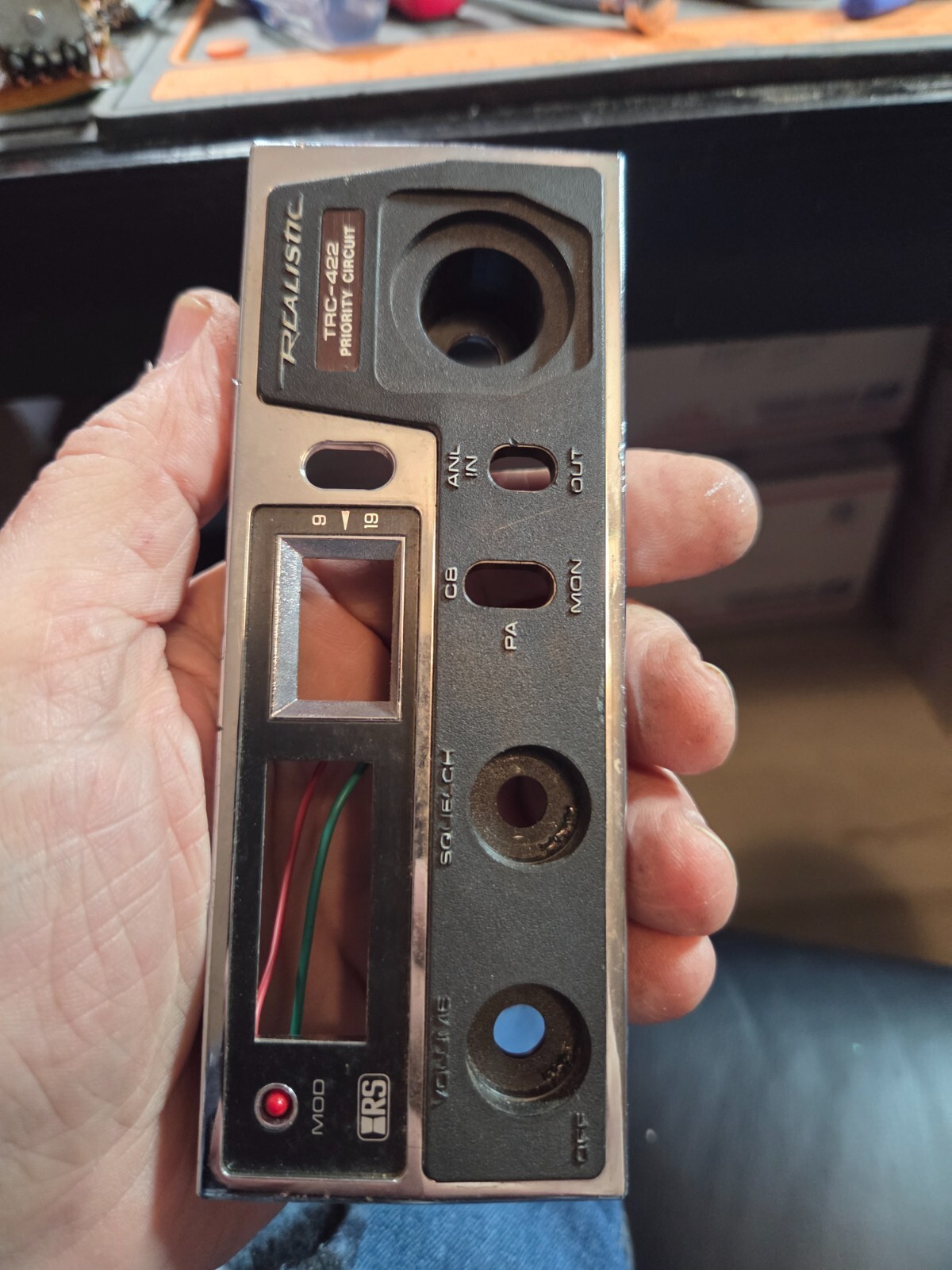 Realistic TRC-422 Front Bezel Faceplate & MOD Indicator