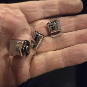 Cobra 19XS Chrome Control Knob Set 3 Knobs